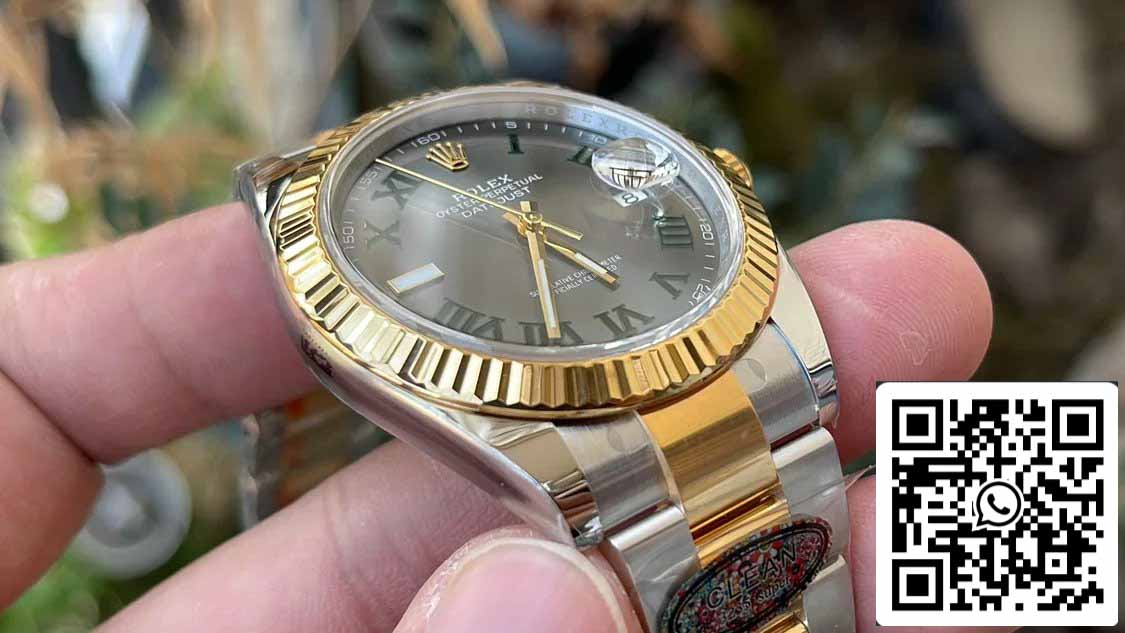 Rolex Datejust M126333-0019 1:1 Best Edition Clean Factory 41mm Wimbledon Dial Oyster Strap