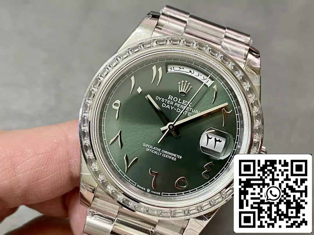 Rolex Day Date 40 M228236 Arabic Green Dial 1:1 Best Edition GM Factory V3 Counterweight Version