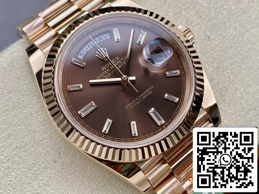 Rolex Day Date 40 M228235-0003 Quadrante cioccolato 1:1 Migliore edizione AR Factory 3255 Movimento