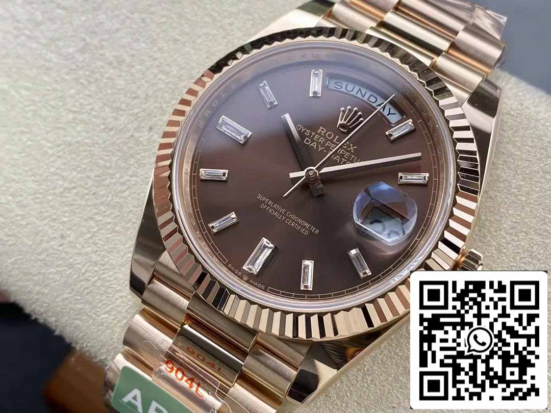 Rolex Day Date 40 M228235-0003 Quadrante cioccolato 1:1 Migliore edizione AR Factory 3255 Movimento