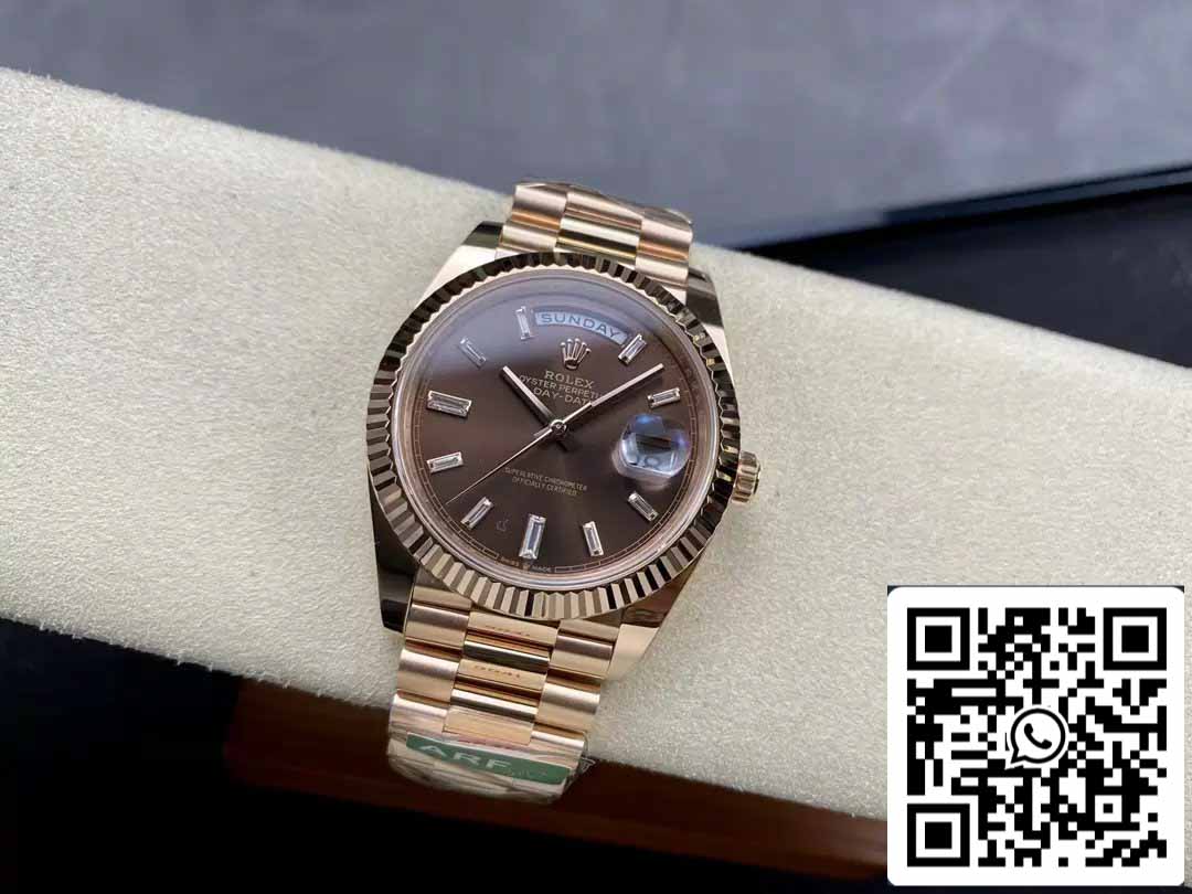 Rolex Day Date 40 M228235-0003 Quadrante cioccolato 1:1 Migliore edizione AR Factory 3255 Movimento