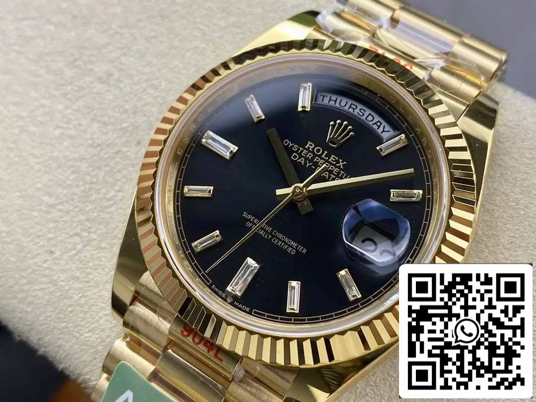 Rolex Day Date 40 M228238-0004 Quadrante nero 1:1 Best Edition AR Factory 3255 Movimento