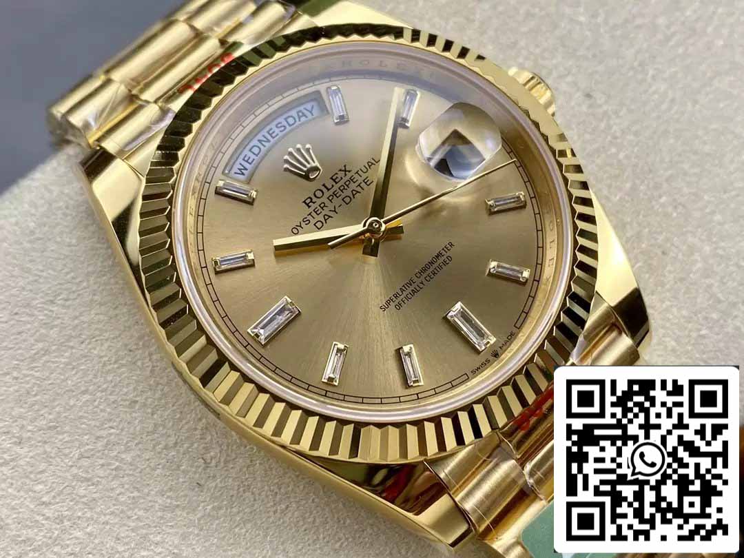 Rolex Day Date 40 M228238-0005 Quadrante in oro giallo 1:1 Best Edition AR Factory 3255 Movimento