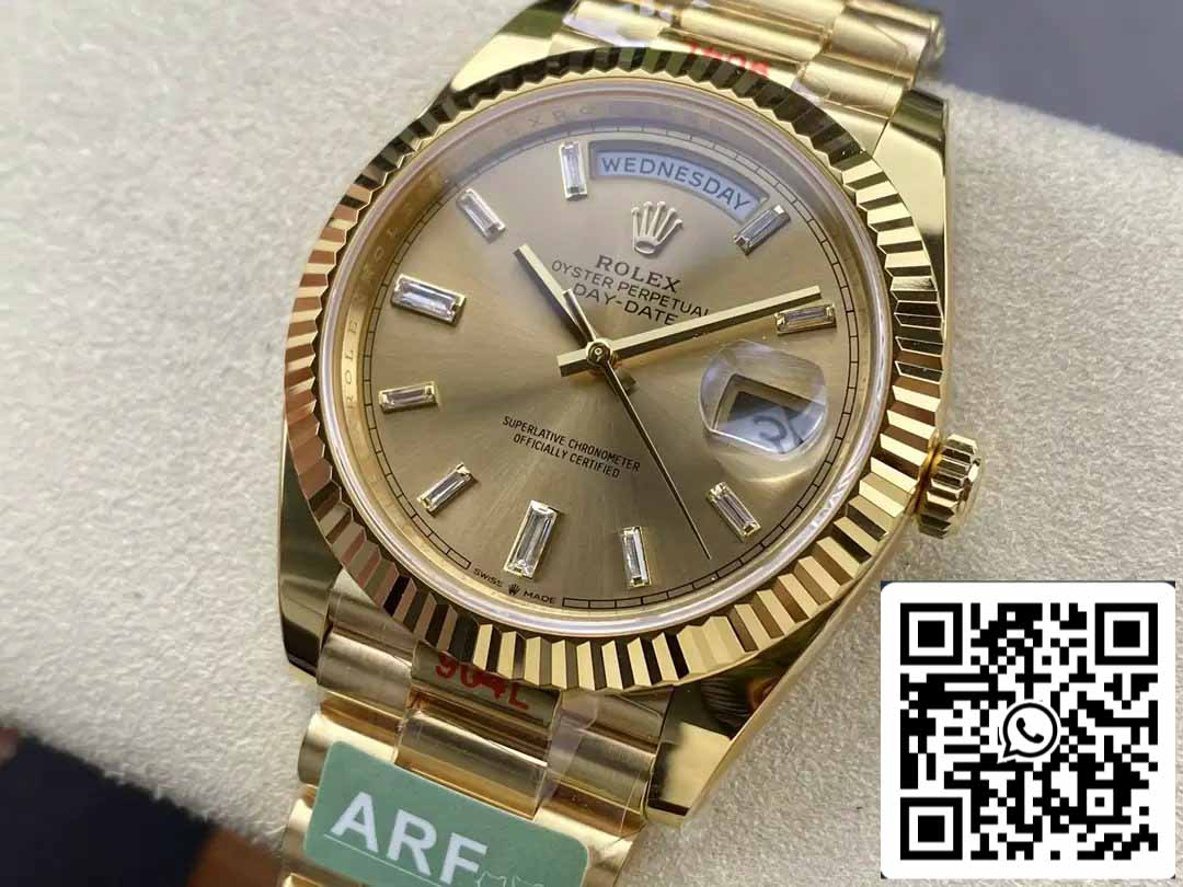 Rolex Day Date 40 M228238-0005 Quadrante in oro giallo 1:1 Best Edition AR Factory 3255 Movimento