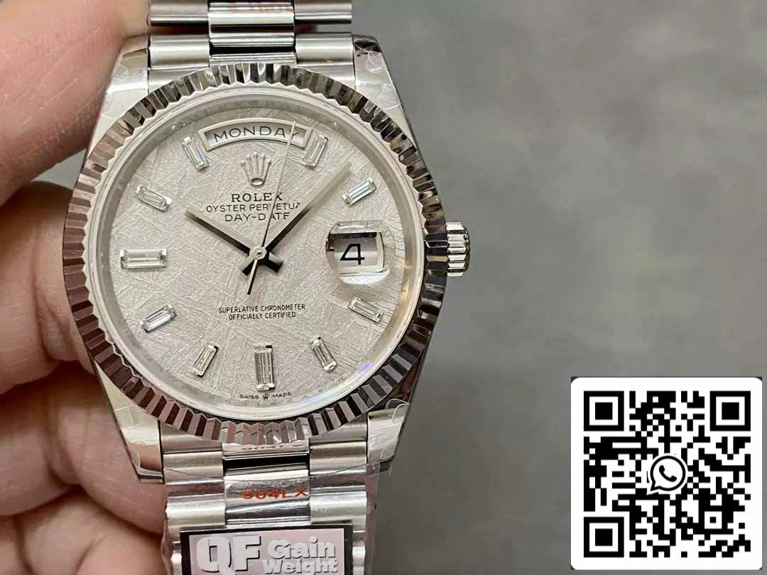 Rolex Day Date 40 M228236-0011  Meteorite Diamond Dial1:1 Best Edition QF Factory 183 gram