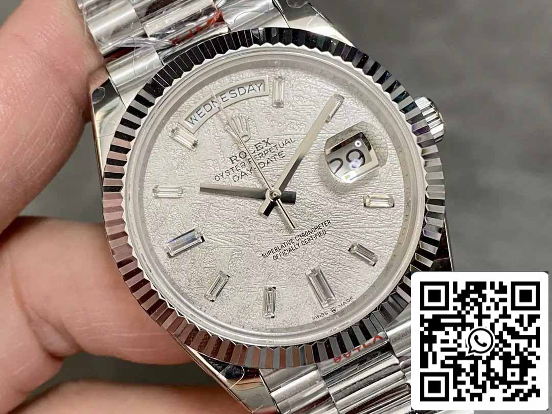 Rolex Day Date 40 m228236-0011 Meteorite Diamond Dial 1:1 Mejor edición GM Factory V3 Versión con contrapeso