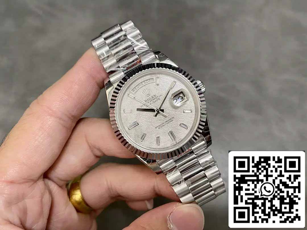 Rolex Day Date 40 m228236-0011 Meteorite Diamond Dial 1:1 Mejor edición GM Factory V3 Versión con contrapeso