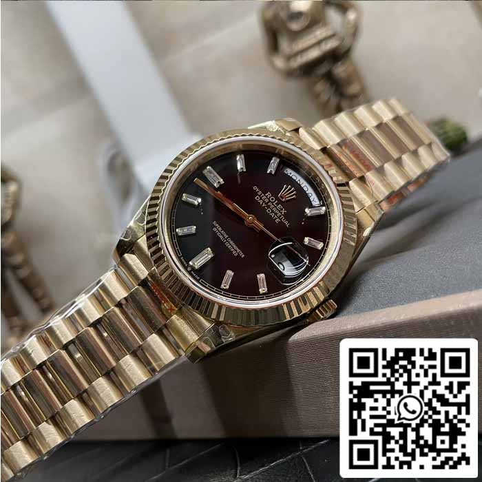 Rolex Day Date 40 M228238 -0004 Black Diamond Dial 1:1 Best Edition GM Factory V3 Counterweight Version