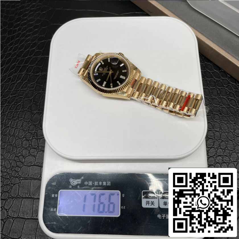 Rolex Day Date 40 M228238 -0004 Esfera de diamante negro 1:1 Mejor edición GM Factory V3 Versión de contrapeso