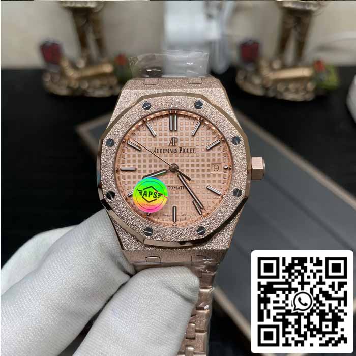 Audemars Piguet 15454OR.GG.1259OR.03 Frost Gold 1:1 mejor edición APS Factory Esfera de oro rosa Oro rosa