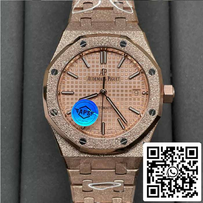 Audemars Piguet 15454OR.GG.1259OR.03 Frost Gold 1:1 mejor edición APS Factory Esfera de oro rosa Oro rosa