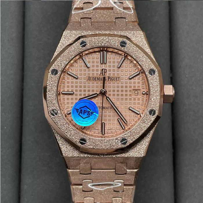 Audemars Piguet 15454OR.GG.1259OR.03 Frost Gold 1:1 mejor edición APS Factory Esfera de oro rosa Oro rosa