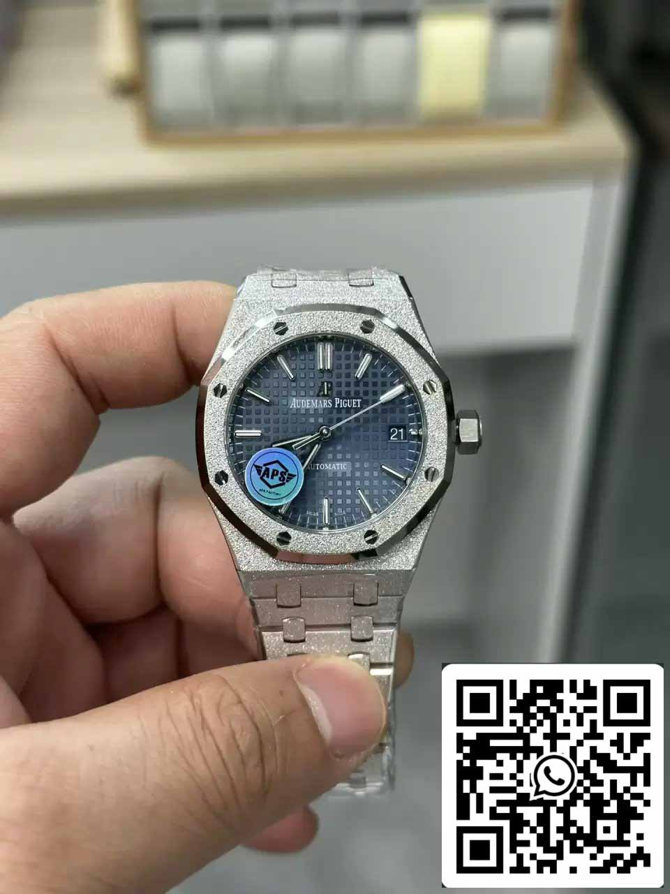 Audemars Piguet 15454BC.GG.1259BC.03 Frost Gold 1:1 best edition APS Factory Blue dial