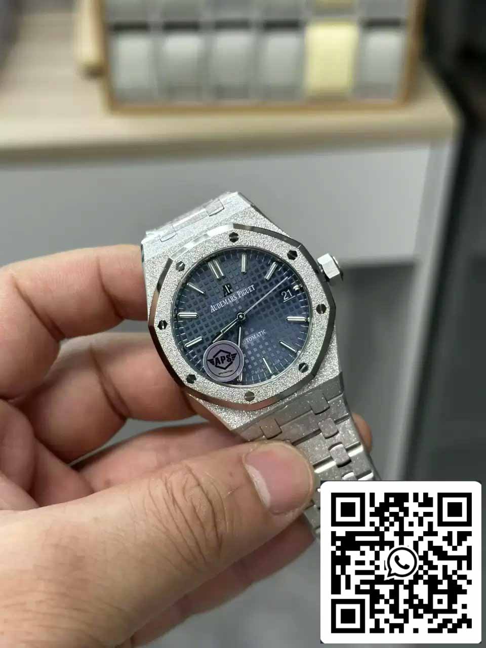 Audemars Piguet 15454BC.GG.1259BC.03 Frost Gold 1:1 best edition APS Factory Blue dial