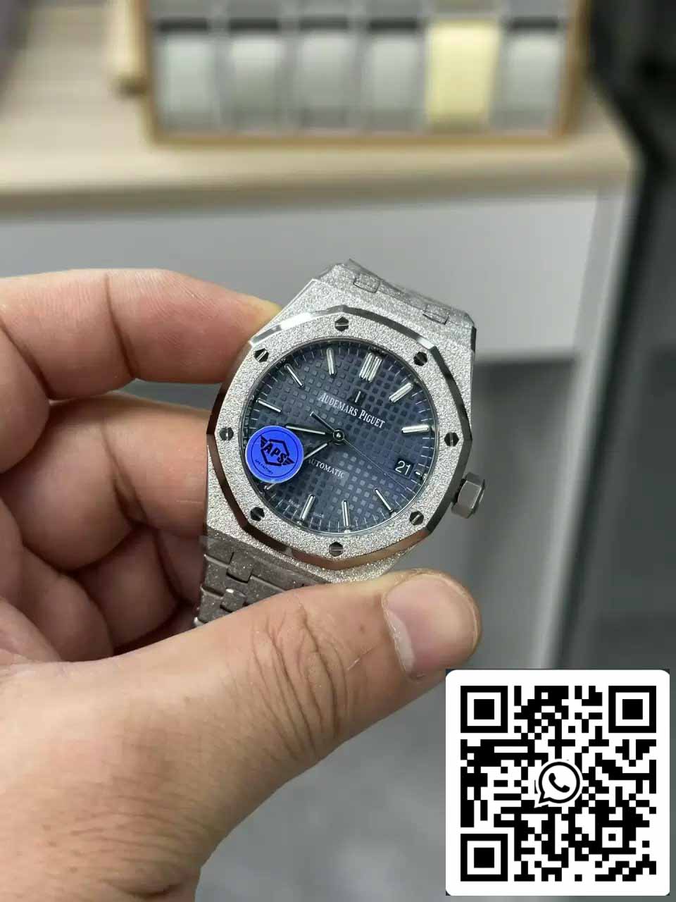 Audemars Piguet 15454BC.GG.1259BC.03 Frost Gold 1:1 best edition APS Factory Blue dial