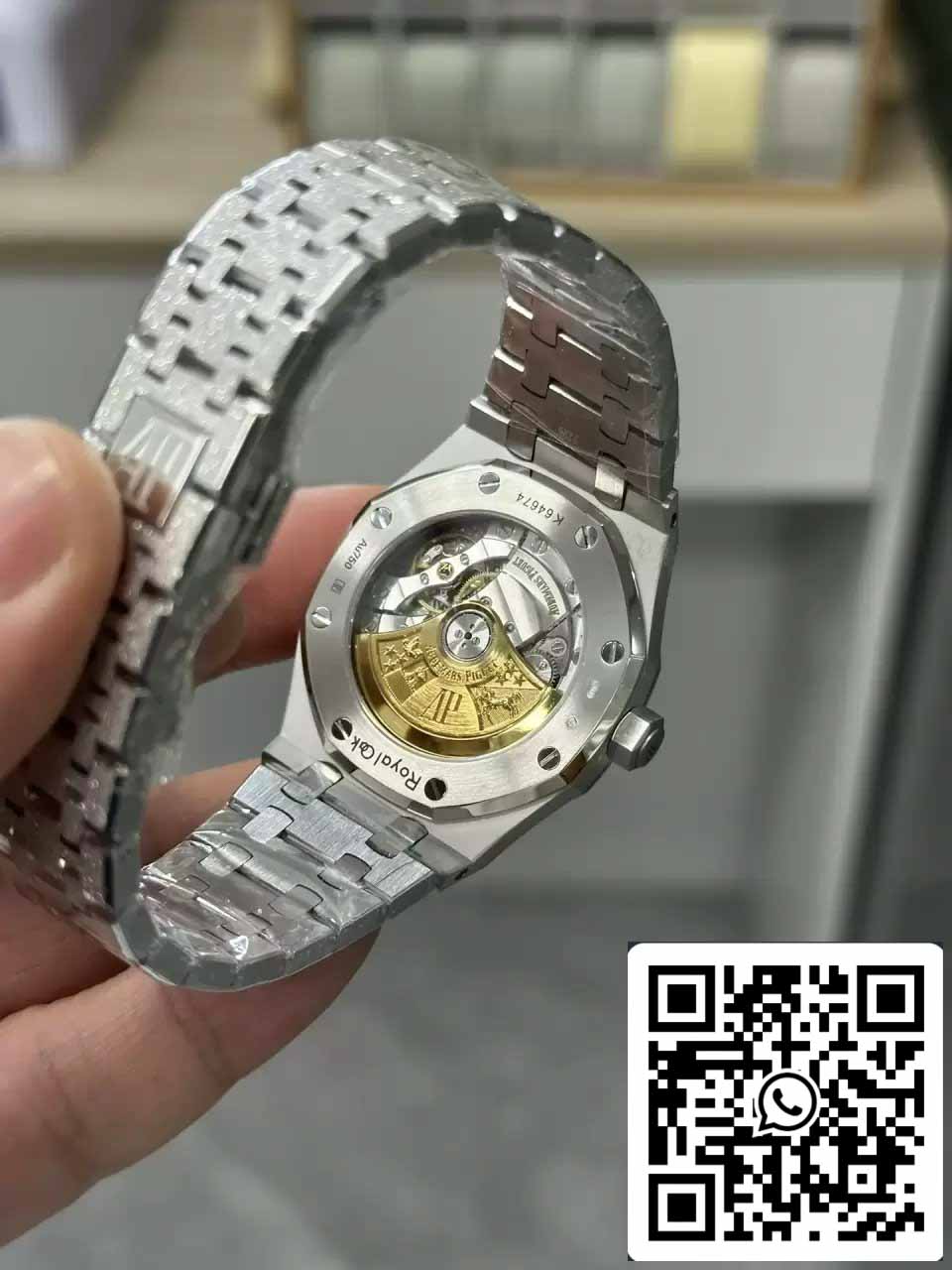 Audemars Piguet 15454BC.GG.1259BC.03 Frost Gold 1:1 mejor edición APS Factory Esfera gris