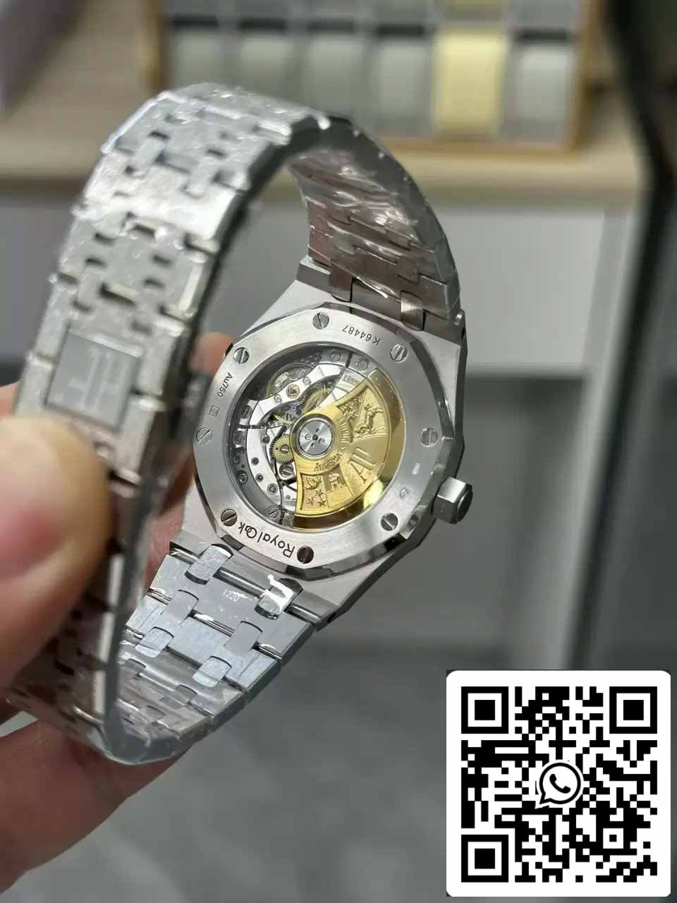 Audemars Piguet 15454BC.GG.1259BC.01 Frost Gold 1:1 mejor edición APS Factory Esfera blanca