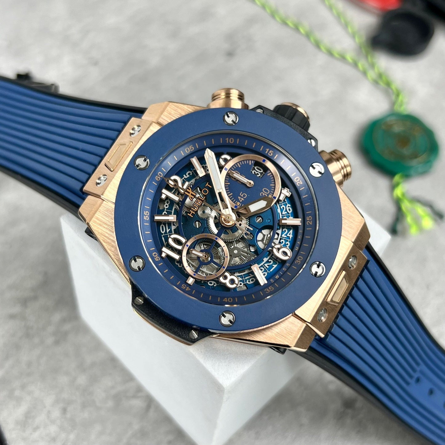 Hublot Big Bang Unico 421.OL.5180.RX 44mm 1:1 Migliore edizione BBF Cinturino blu di fabbrica 