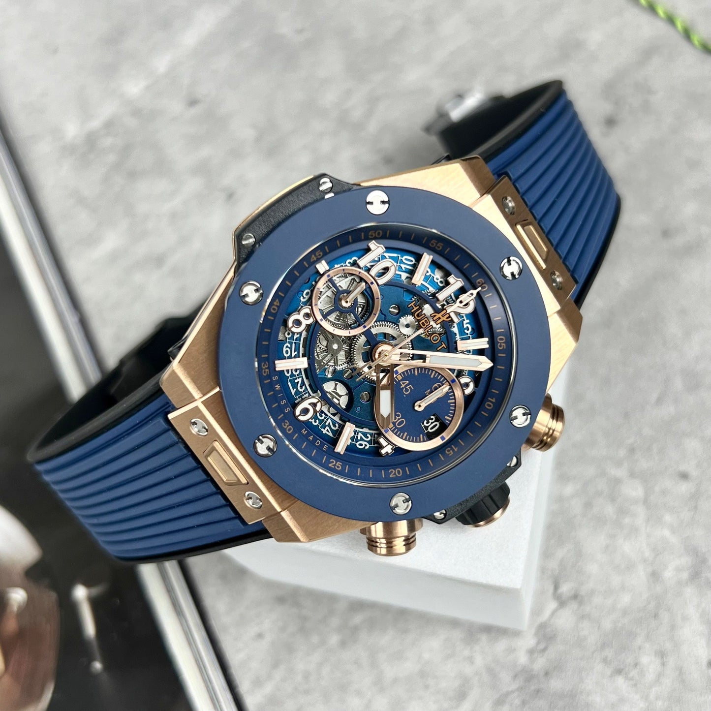 Hublot Big Bang Unico 421.OL.5180.RX 44mm 1:1 Migliore edizione BBF Cinturino blu di fabbrica 