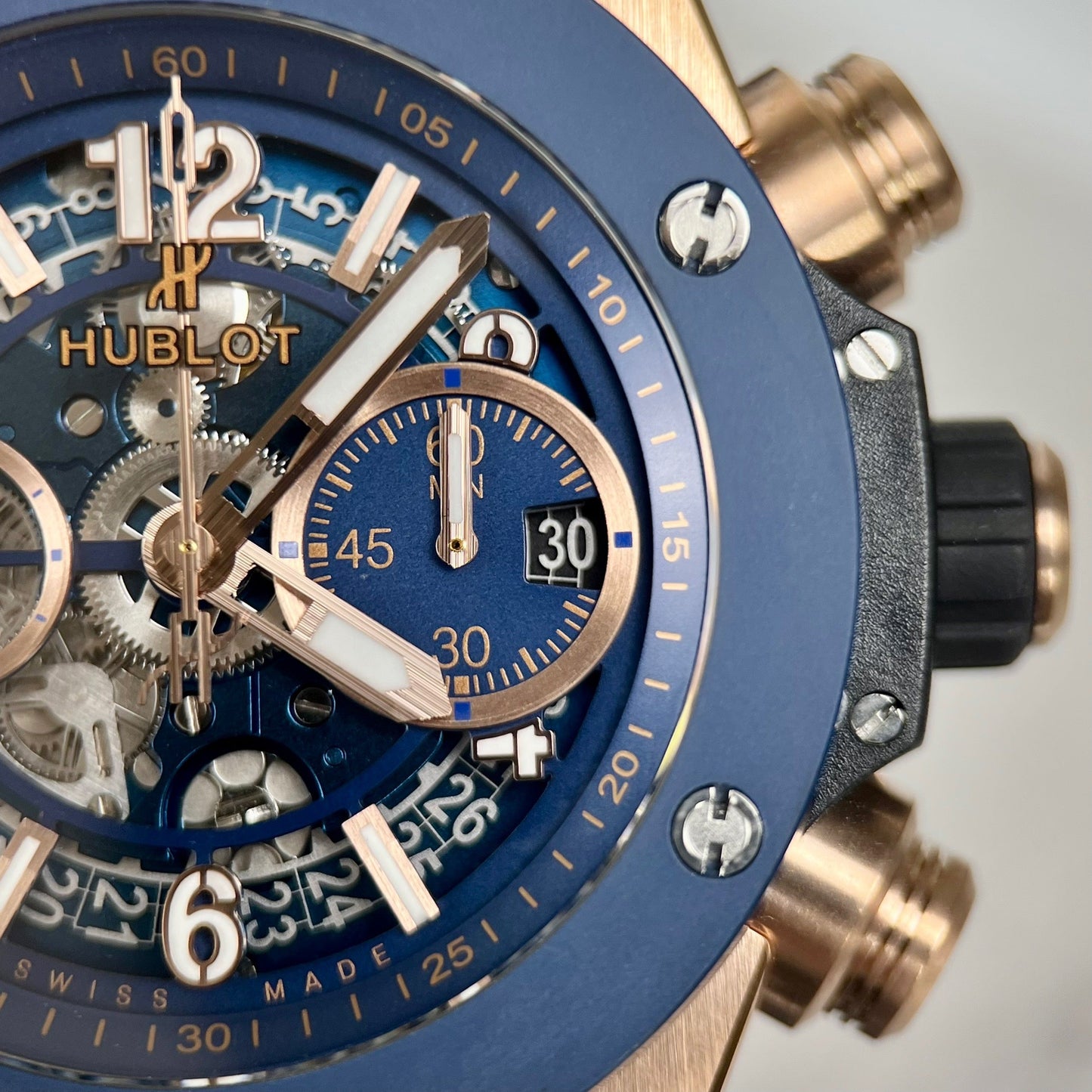 Hublot Big Bang Unico 421.OL.5180.RX 44mm 1:1 Migliore edizione BBF Cinturino blu di fabbrica 