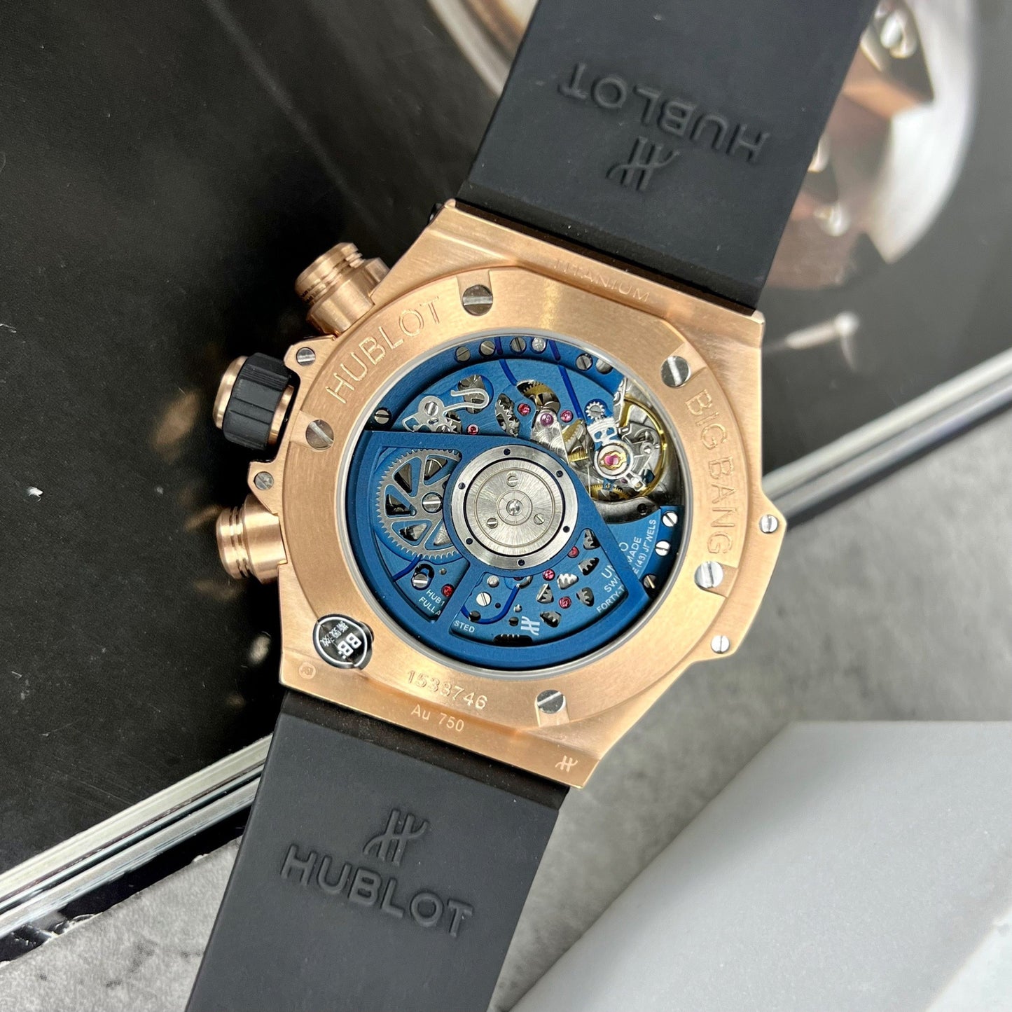 Hublot Big Bang Unico 421.OL.5180.RX 44mm 1:1 Migliore edizione BBF Cinturino blu di fabbrica 