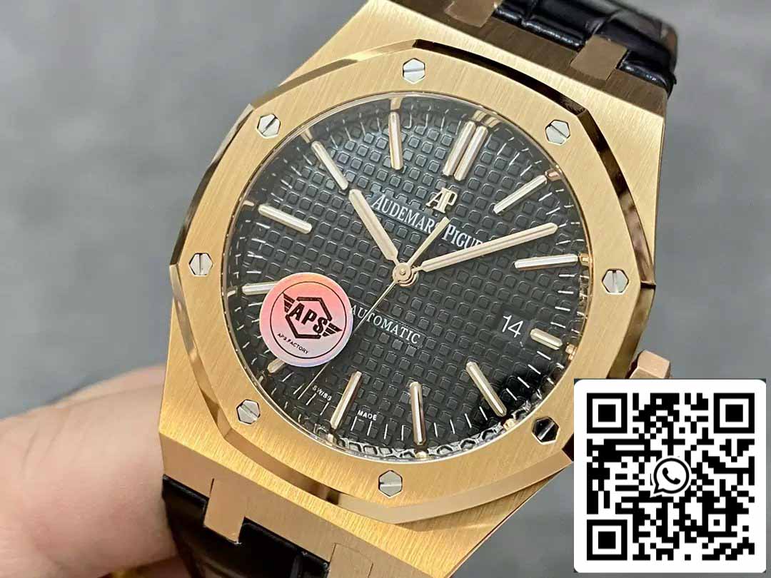 Audemars Piguet Royal Oak 15400OR.OO.D002CR.01 APS Factory V3 1:1 Mejor Edición Esfera Negra