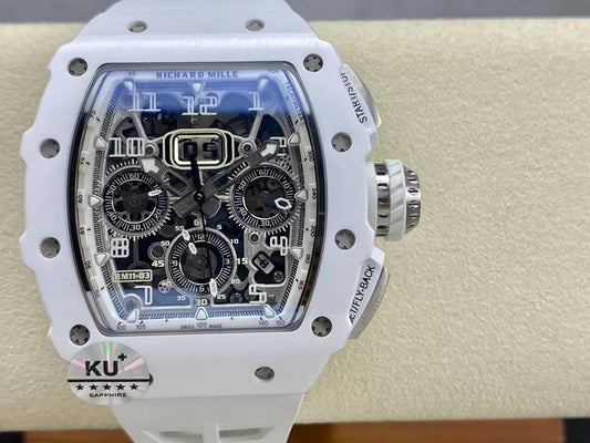 Richard Mille RM11-03 Best Edition KU+ Factory [KV - V5] Versione bianco carbonio