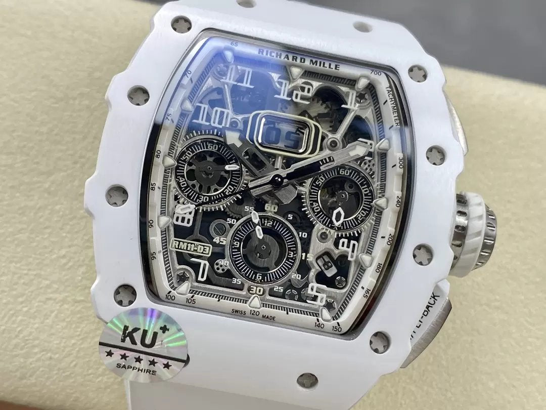 Richard Mille RM11-03 Best Edition KU+ Factory [KV - V5] Versione bianco carbonio