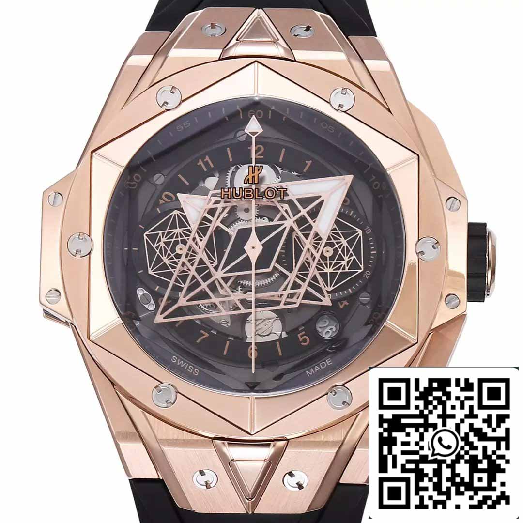 Hublot Big Bang Sang Bleu 418.OX.1108.RX.MXM19 1:1 Best Edition BBF Factory cinturino nero 