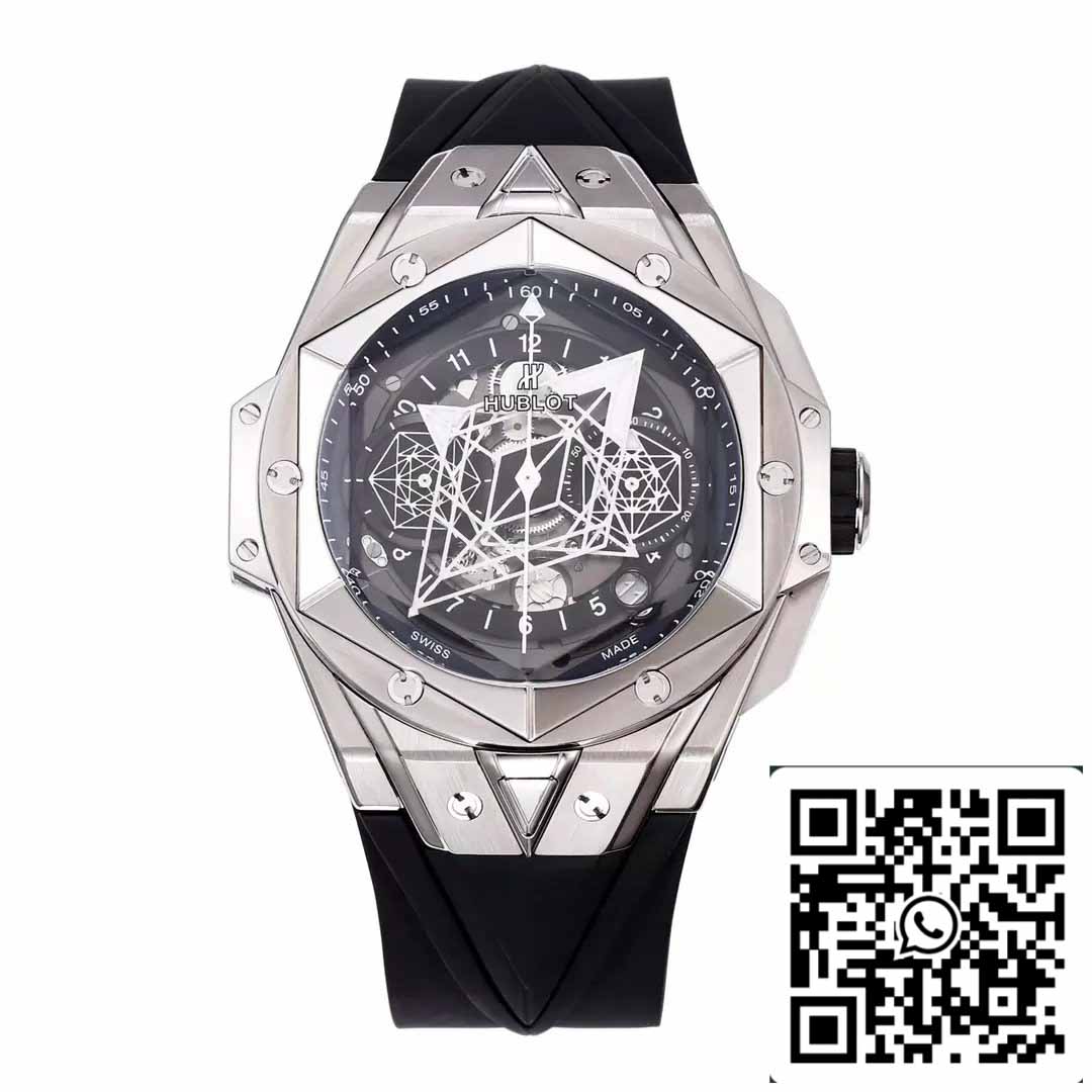 Hublot Big Bang Sang Bleu 418.NX.1107.RX.MXM19 1:1 Best Edition BBF Factory cinturino nero 