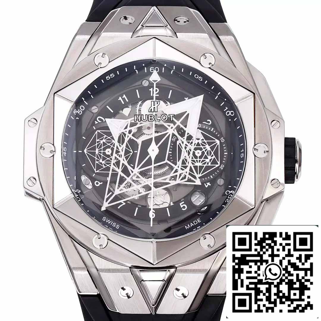 Hublot Big Bang Sang Bleu 418.NX.1107.RX.MXM19 1:1 Best Edition BBF Factory cinturino nero 