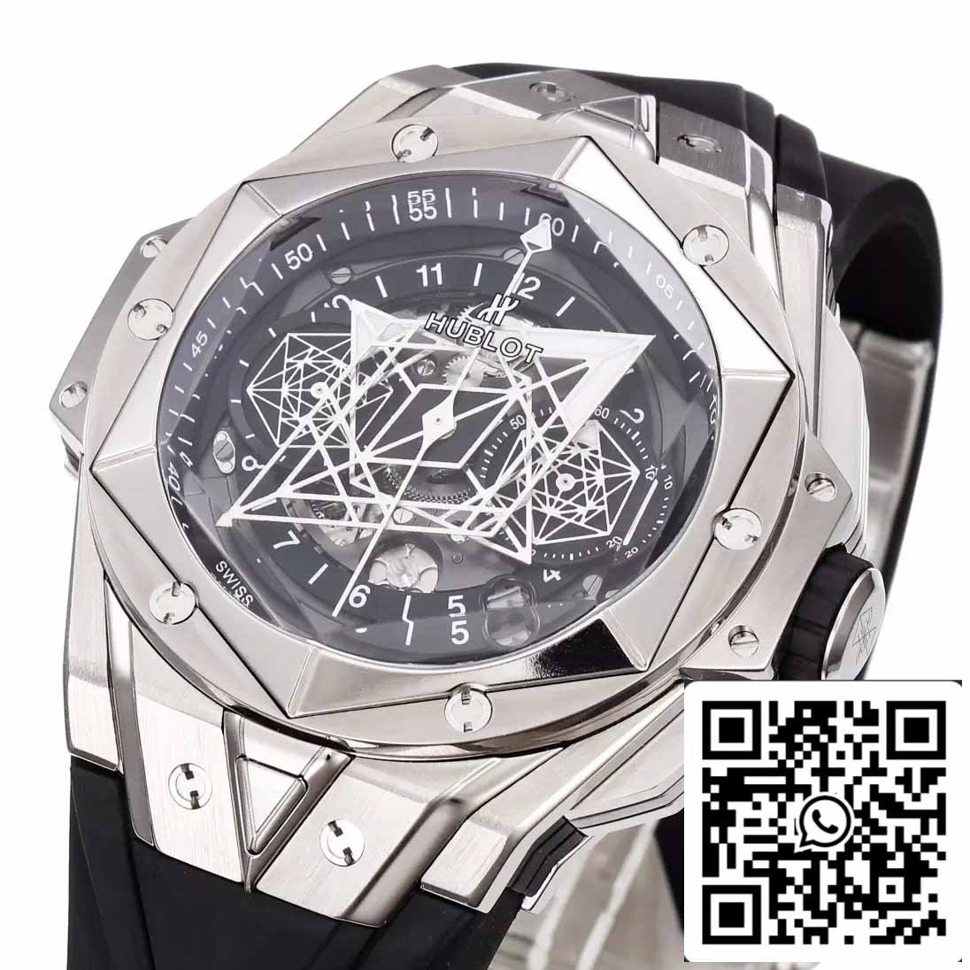 Hublot Big Bang Sang Bleu 418.NX.1107.RX.MXM19 1:1 Best Edition BBF Factory cinturino nero 