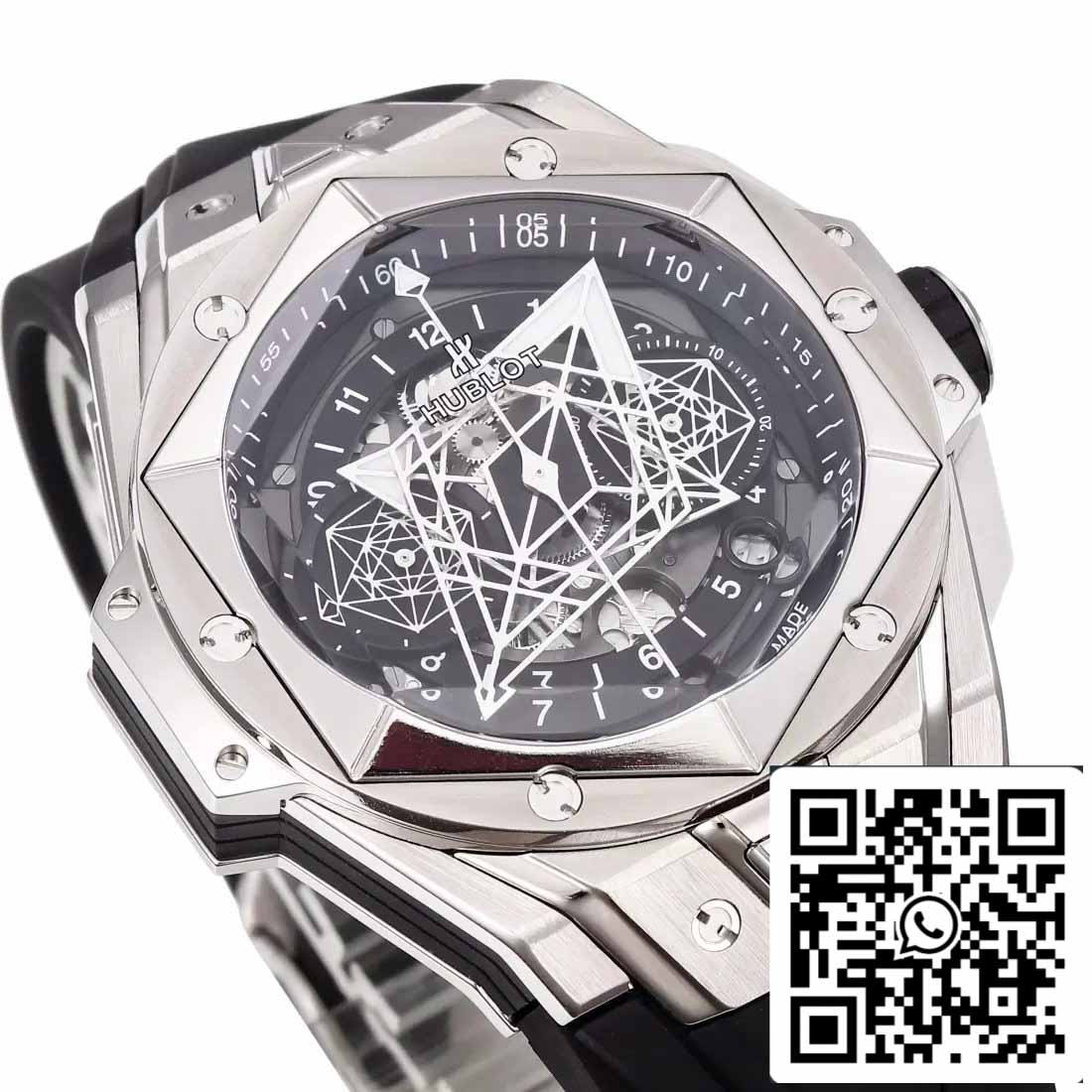 Hublot Big Bang Sang Bleu 418.NX.1107.RX.MXM19 1:1 Best Edition BBF Factory cinturino nero 