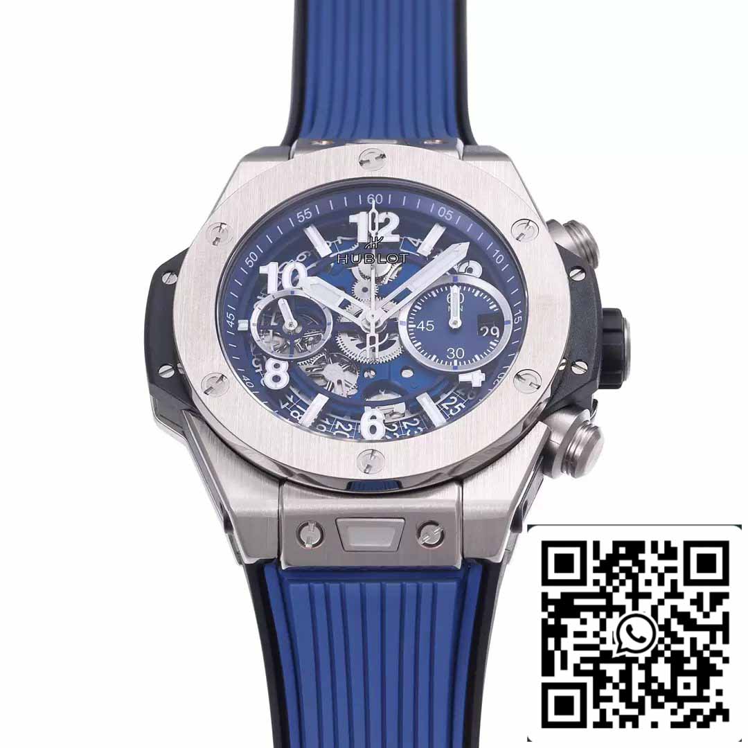 Hublot Big Bang Unico Titanium 441.NX.5171.RX 1:1 Best Edition BBF Factory Cinturino blu 