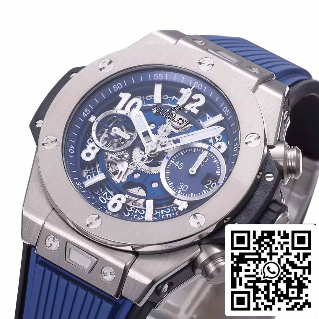 Hublot Big Bang Unico Titanium 441.NX.5171.RX 1:1 Best Edition BBF Factory Cinturino blu 