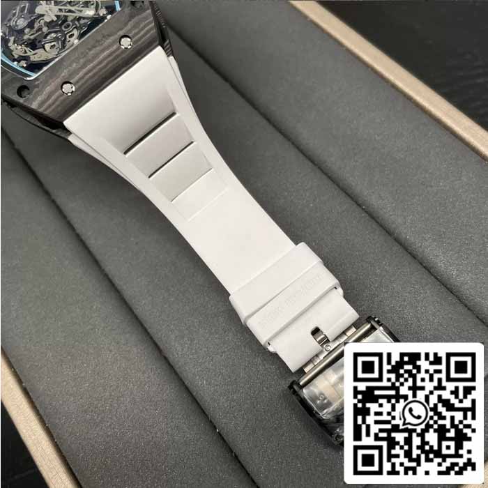 RICHARD MILLE  RM055 NTPT Carbon Fiber 1:1 Best Edition BBR Factory [V3] White Rubber Strap