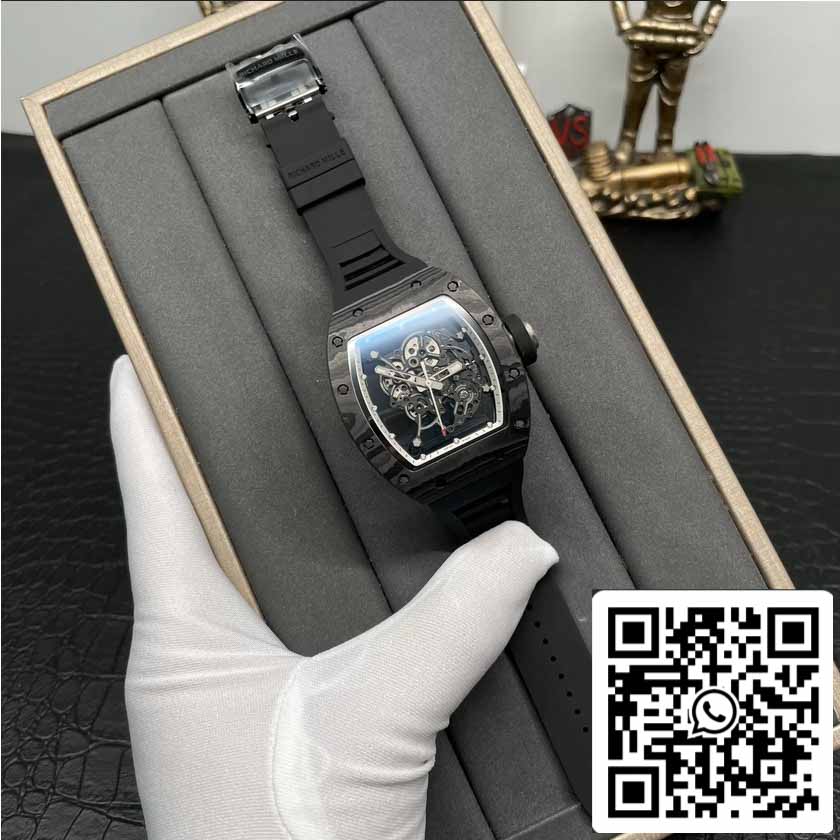 RICHARD MILLE  RM055 NTPT Carbon Fiber 1:1 Best Edition BBR Factory [V3] Black Rubber Strap