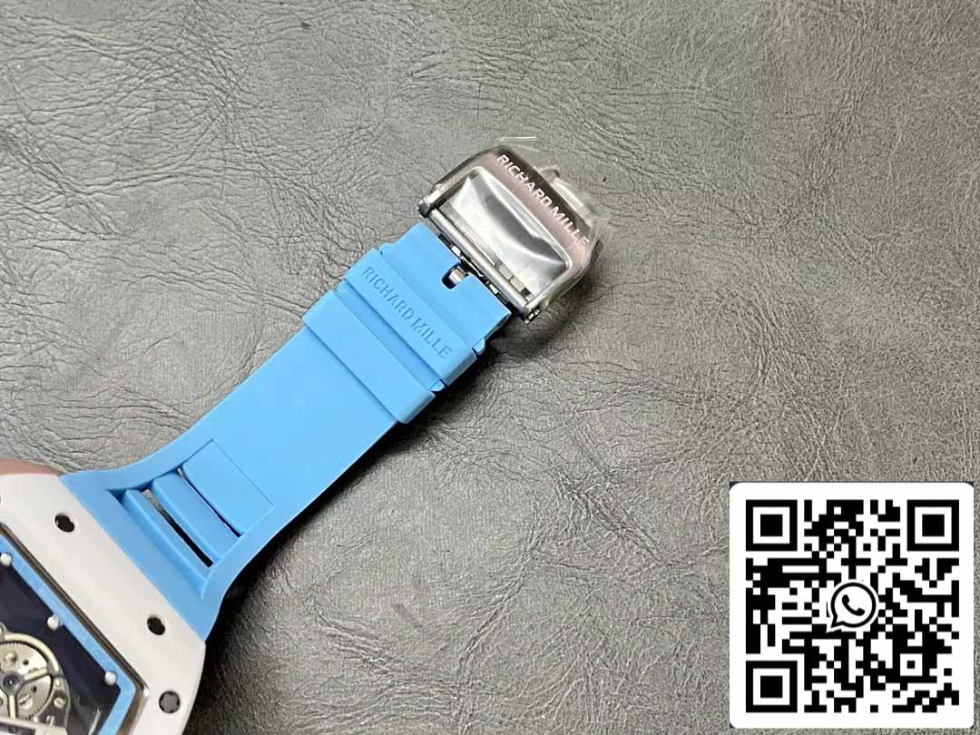 RICHARD MILLE  RM055 Ceramic case 1:1 Best Edition BBR Factory [V3] Blue Rubber Strap