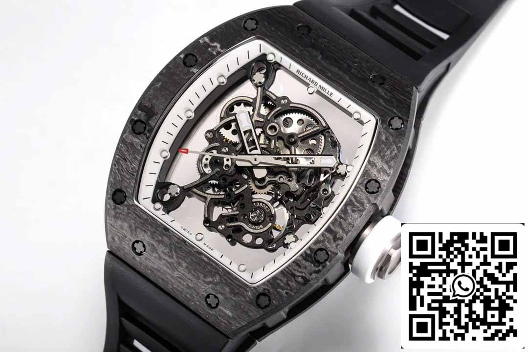 BBR Factory [V3] RICHARD MILLE  RM055 RM-055 NTPT Carbon Fiber Case Rubber Strap