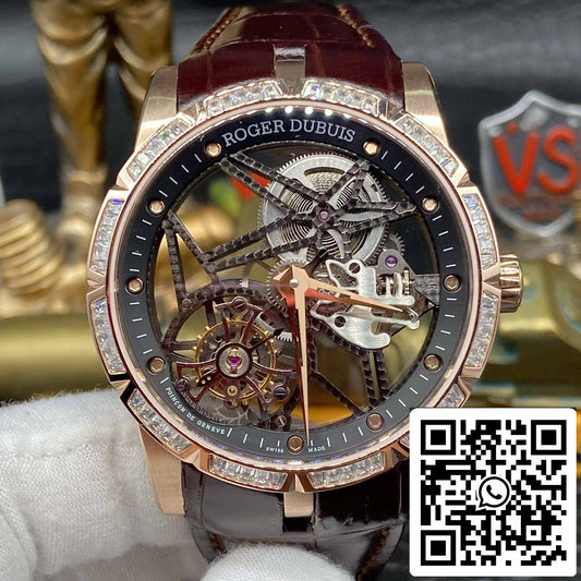 Roger Dubuis Excalibur RDDBEX0393 1:1 Mejor Edición BBR Factory V3 Tourbillon Esfera Esqueleto 