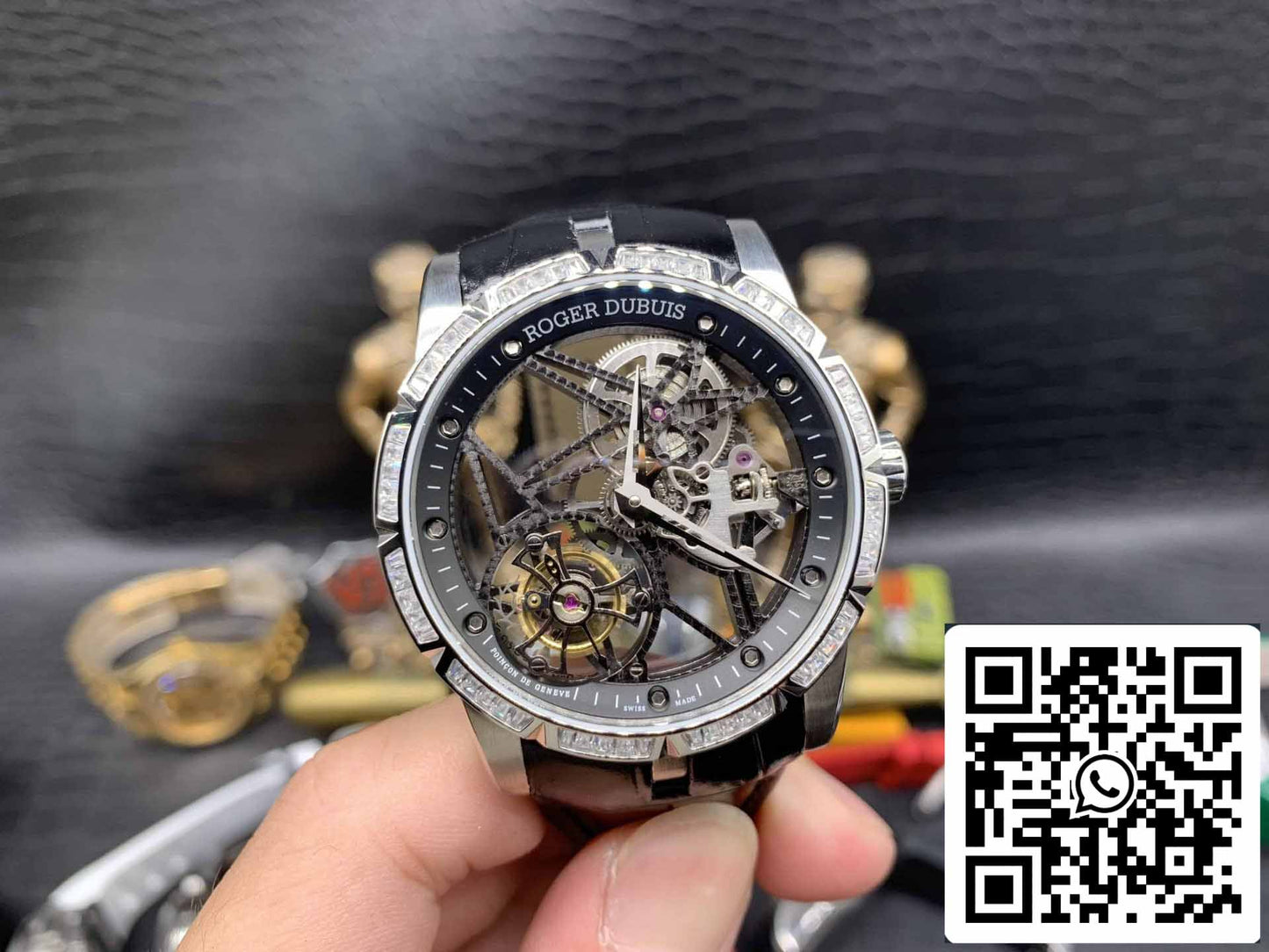 Roger Dubuis Excalibur RDDBEX0393 Caja plateada 1:1 Mejor edición BBR Factory V3 Tourbillon Esfera esqueleto 