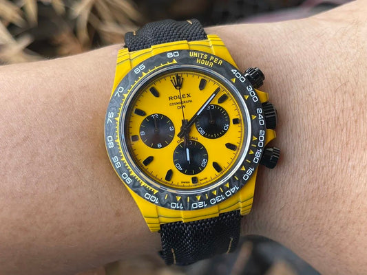 【Movimiento 4130 DIW Versión modificada】Serie Rolex Cosmograph Daytona con caja de fibra de carbono