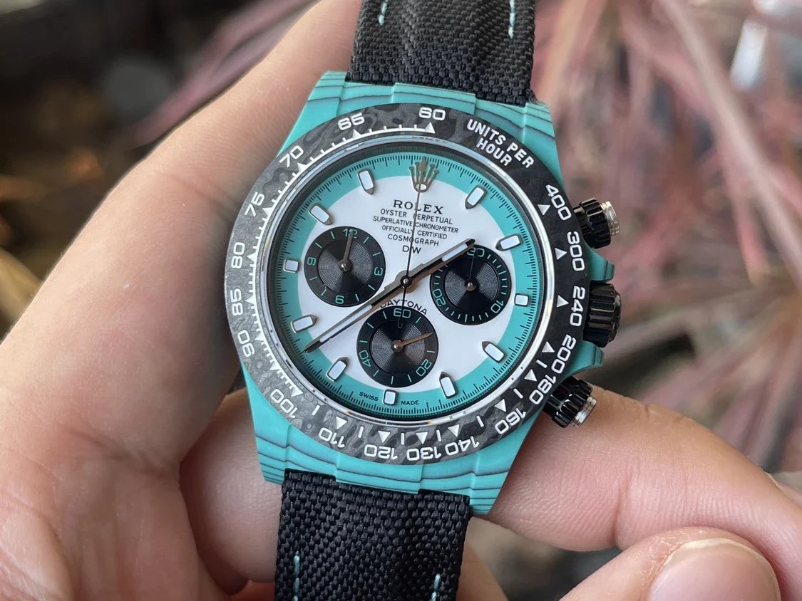 Rolex Cosmograph Daytona Series with Blue Carbon Fiber Case【4130 Movement DIW Modified Version】