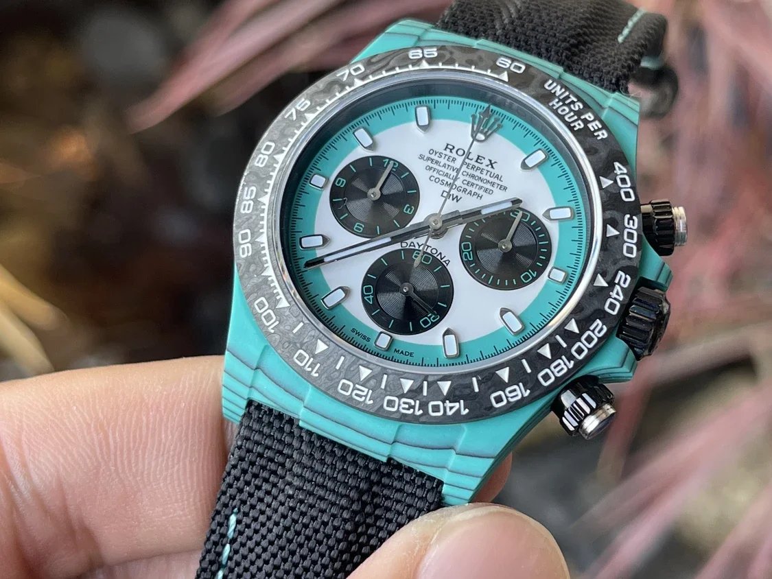 Rolex Cosmograph Daytona Series with Blue Carbon Fiber Case【4130 Movement DIW Modified Version】