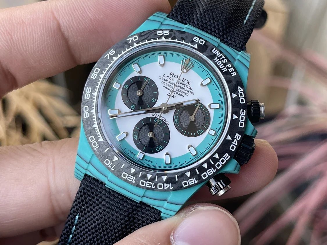 Rolex Cosmograph Daytona Series with Blue Carbon Fiber Case【4130 Movement DIW Modified Version】