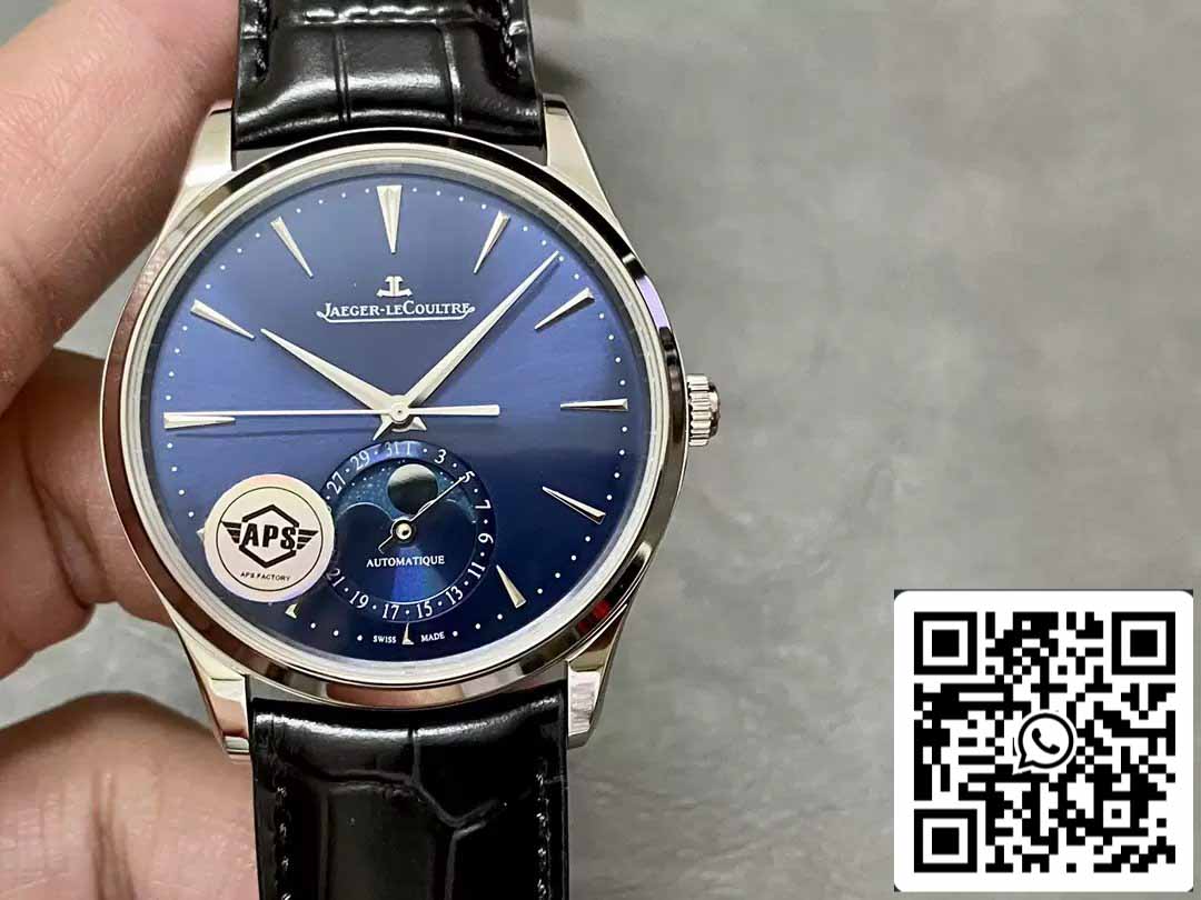 Jaeger-LeCoultre Master Ultra Thin MOON Q1368480 1:1 Best Edition APS Factory quadrante blu