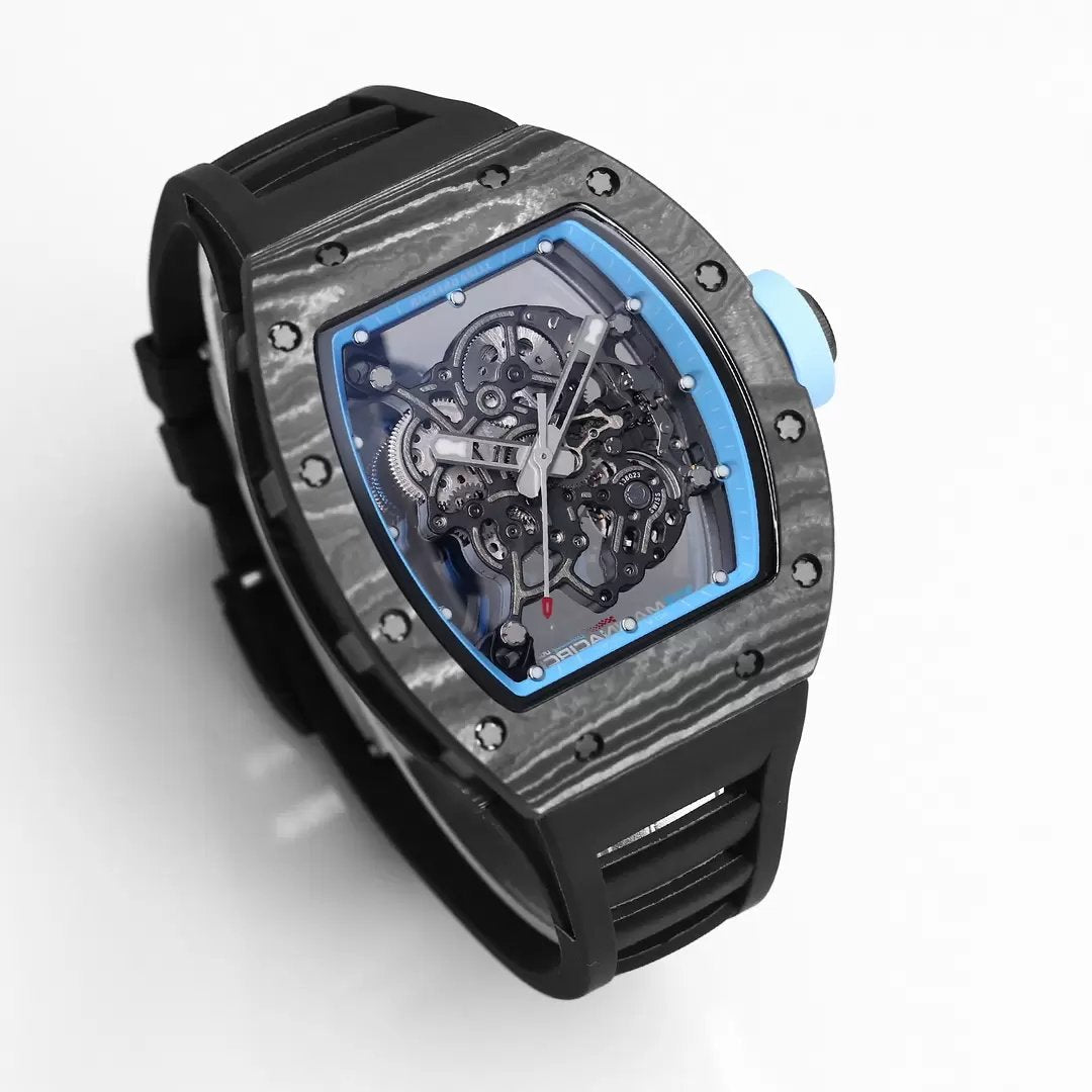 RICHARD MILLE RM055 Rediseñado original 1:1 Mejor edición BBR Factory 2024 Bisel azul 