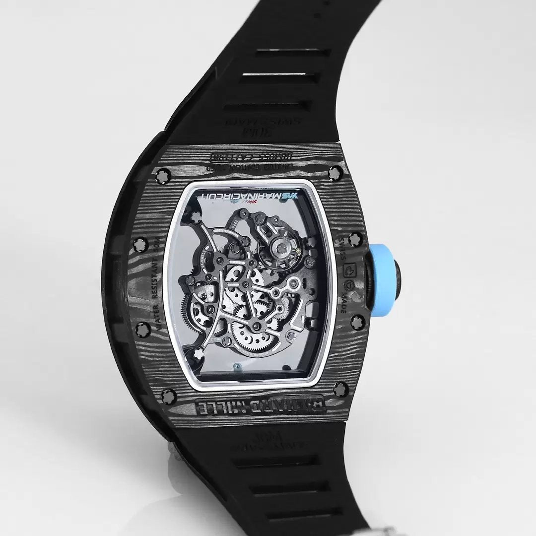 RICHARD MILLE RM055 Rediseñado original 1:1 Mejor edición BBR Factory 2024 Bisel azul 