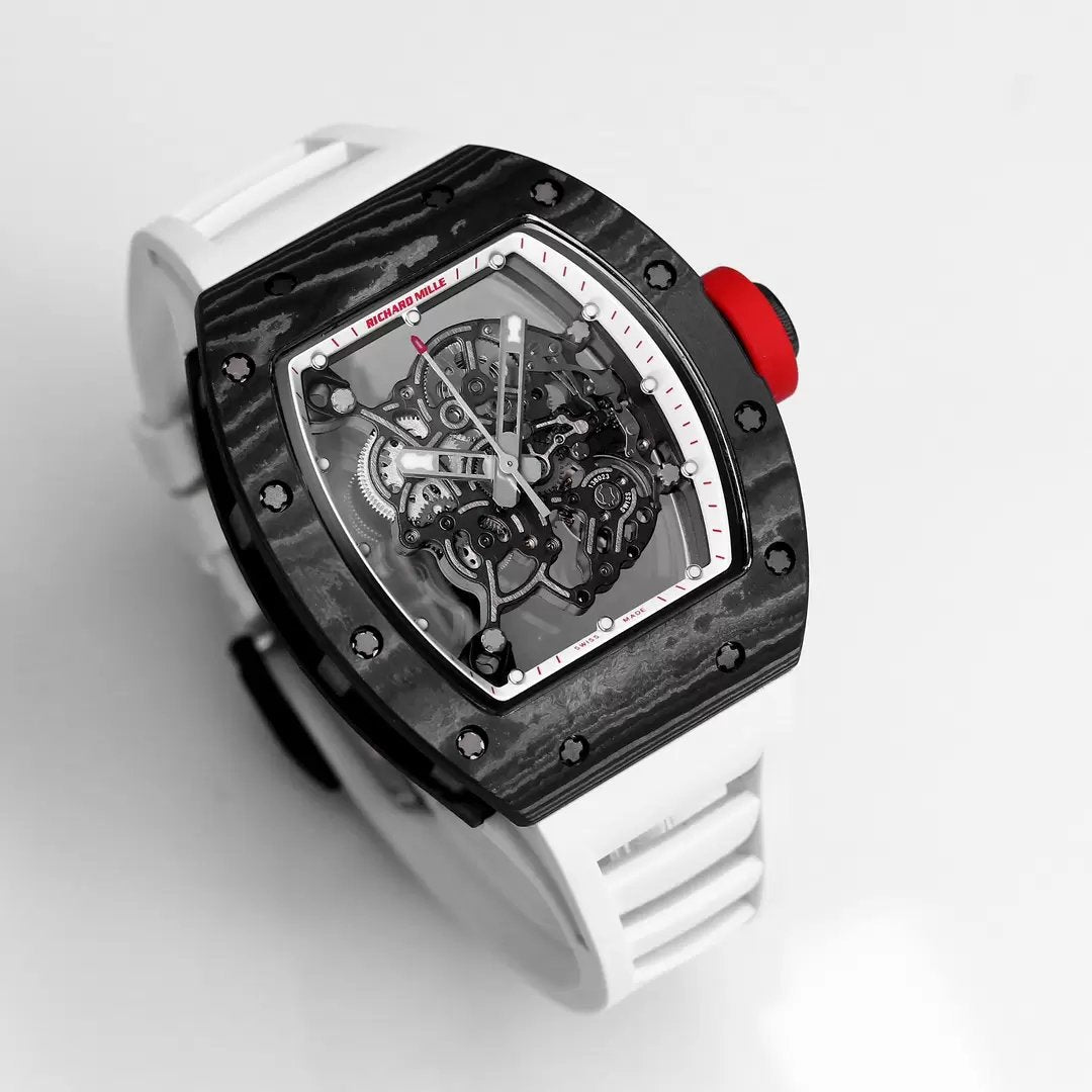 RICHARD MILLE RM055 Rediseñado original 1:1 Best Edition BBR Factory 2024 Correa Blanca 