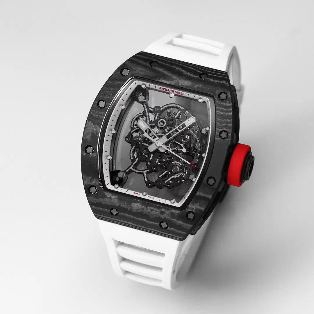 RICHARD MILLE RM055 Rediseñado original 1:1 Best Edition BBR Factory 2024 Correa Blanca 